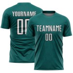 Sports Jersey Sublimation Shape White-Black Custom Soccer Uniform Teal Geometric Sports Jersey Sublimation Shape White-Black Custom Soccer Uniform Teal Geometric